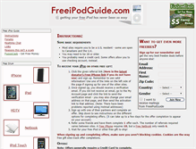 Tablet Screenshot of freeipodguide.com